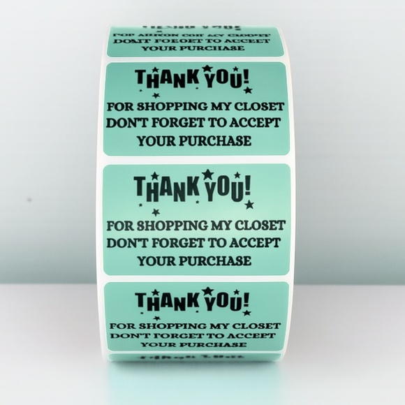 STICKERAFT Other - Thank You Sticker for Poshmark Closet Reminder to Accept Order Packaging label